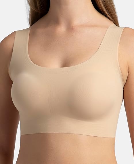 Jockey 1839 Women’s Wirefree Padded Lounge Bra – Full Coverage with 360° Stretch & Removable Pads
